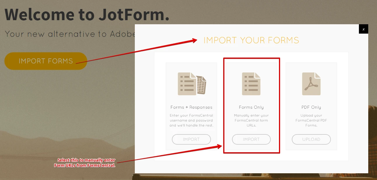 How to import a single form from Adobe FormsCentral to Jotform? Image 2 Screenshot 41