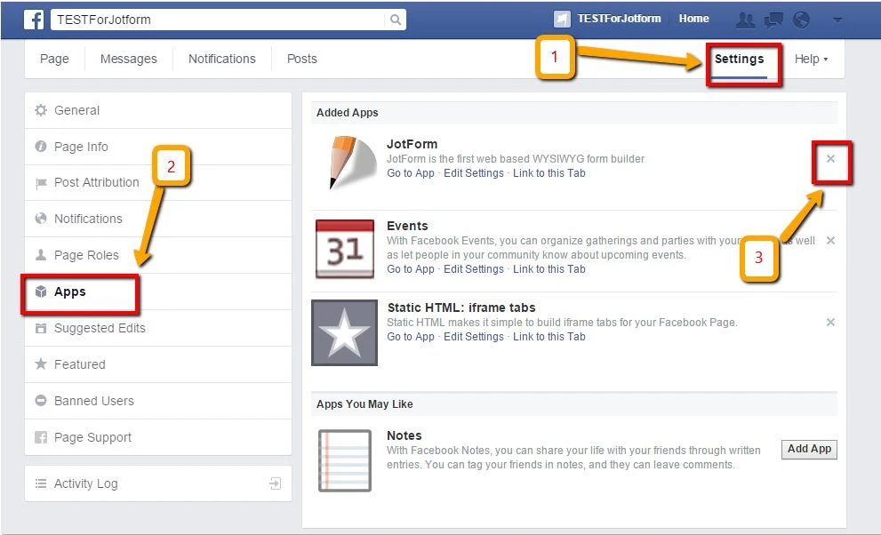 Remove form from Facebook page Image 1 Screenshot 20