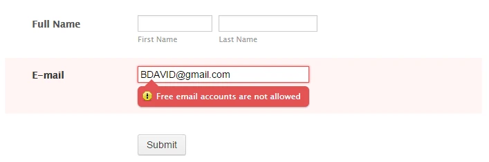 Is there a way to not allow free email addresses? Image 2 Screenshot 41