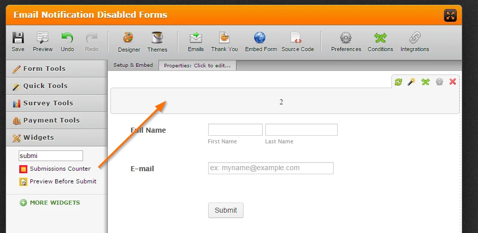 Request for feature to have Email alert when the Form is Disabled due to Form Limits being met Image 1 Screenshot 50