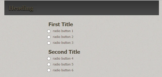 How to create titles to sections in a radio button selection Image 2 Screenshot 41