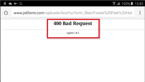 400 Bad request errors for images when viewed on Android phone Image 1 Screenshot 30
