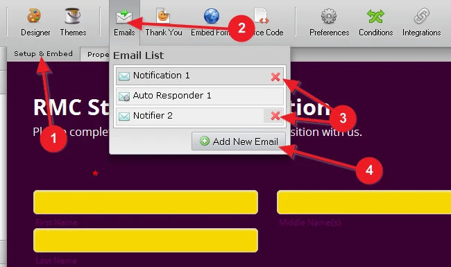 Reciving the form via email notification Image 2 Screenshot 51