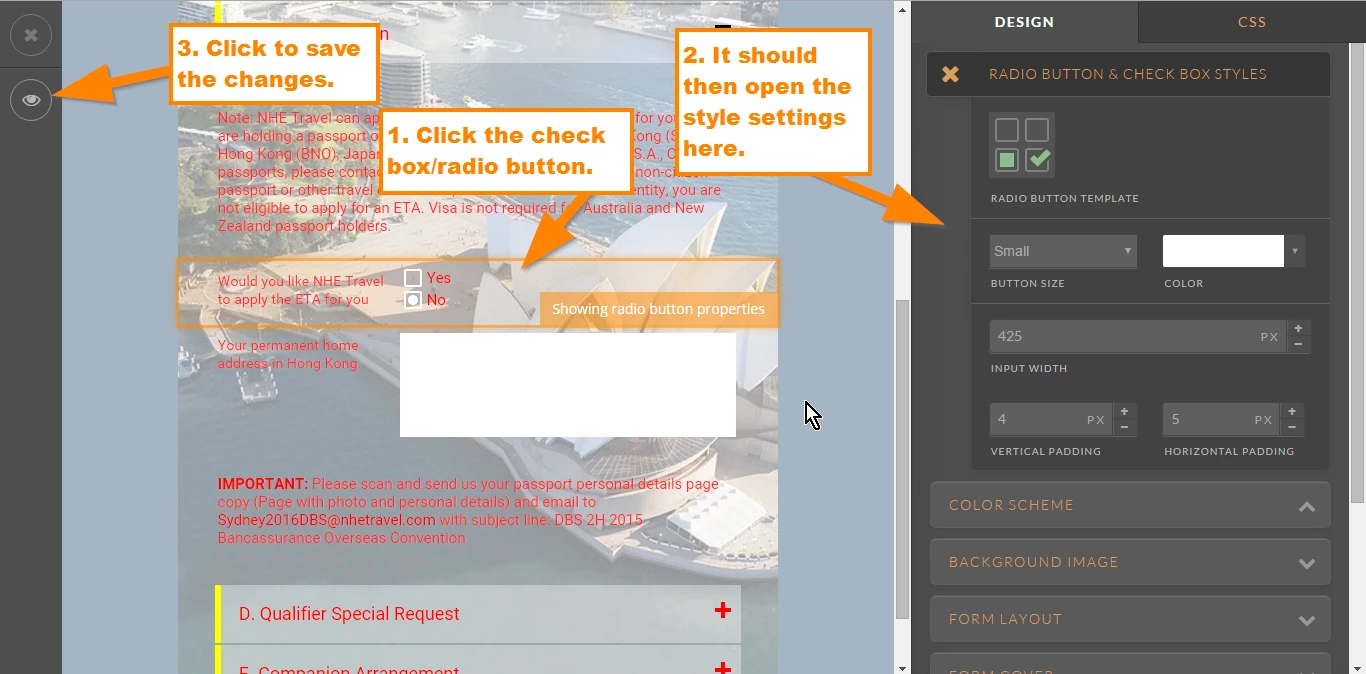 How to change the color of the form collapse tool? Image 1 Screenshot 20
