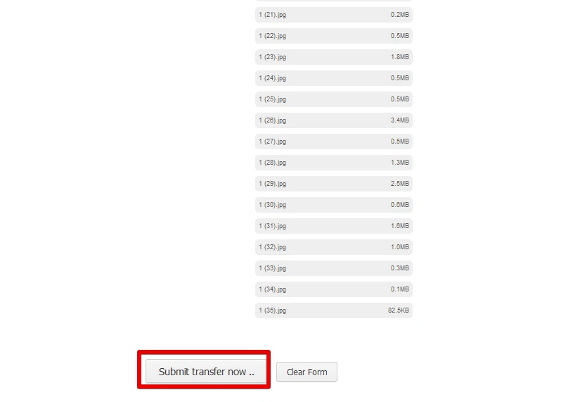 Multiple upload field pushes submit button making it cut off from the embedded form Image 1 Screenshot 20