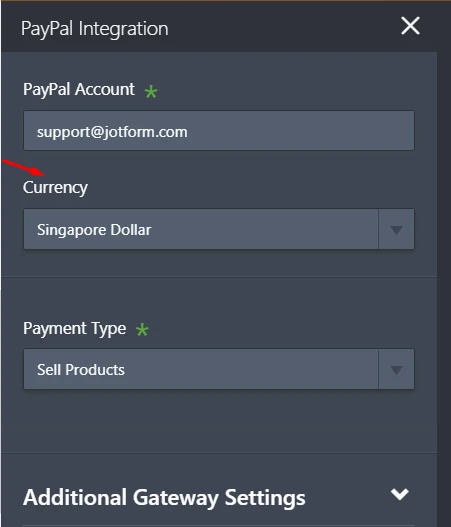 How to change the currency of the payment integration? Image 32