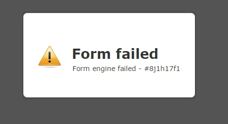 Form Failed   Form Engine Failed error Image 1 Screenshot 20