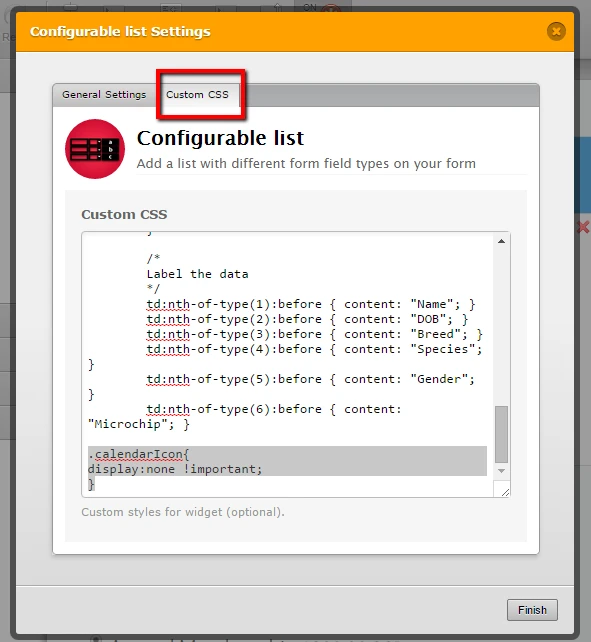 Configurable Form   Remove date icon? Image 1 Screenshot 20