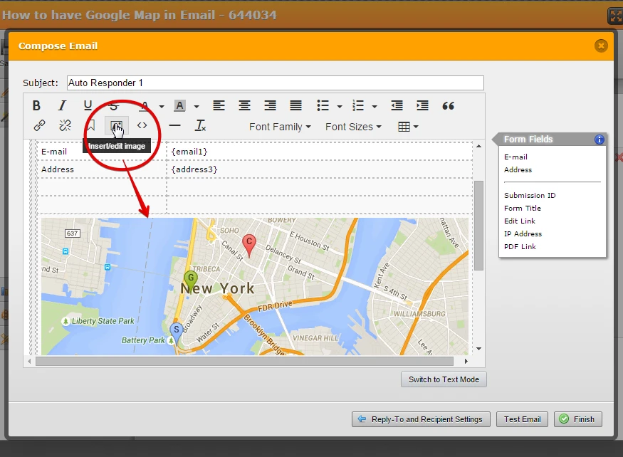 Google maps static API embedding into notification email is not displaying image in the email? Image 1 Screenshot 30
