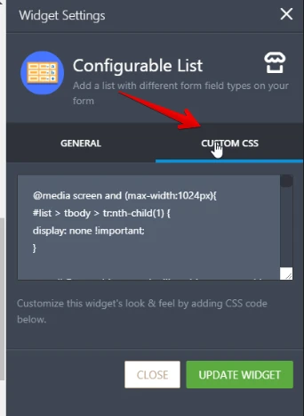How to setup Configurable List widget? Image 10