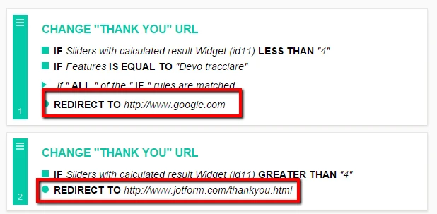 Sliders with calculated result, condition for thank you URL Image 1 Screenshot 20