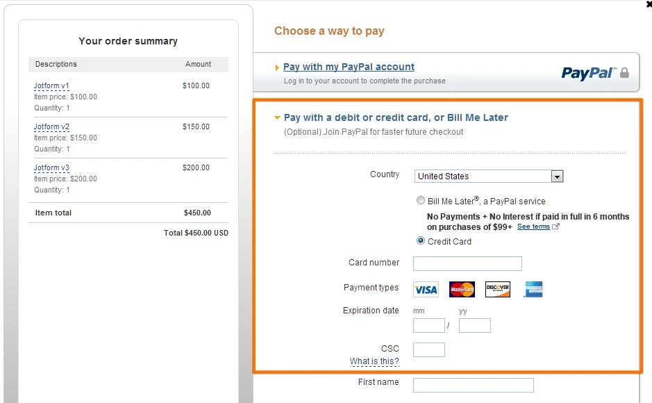 PayPal: Can users pay with credit card? Image 1 Screenshot 20