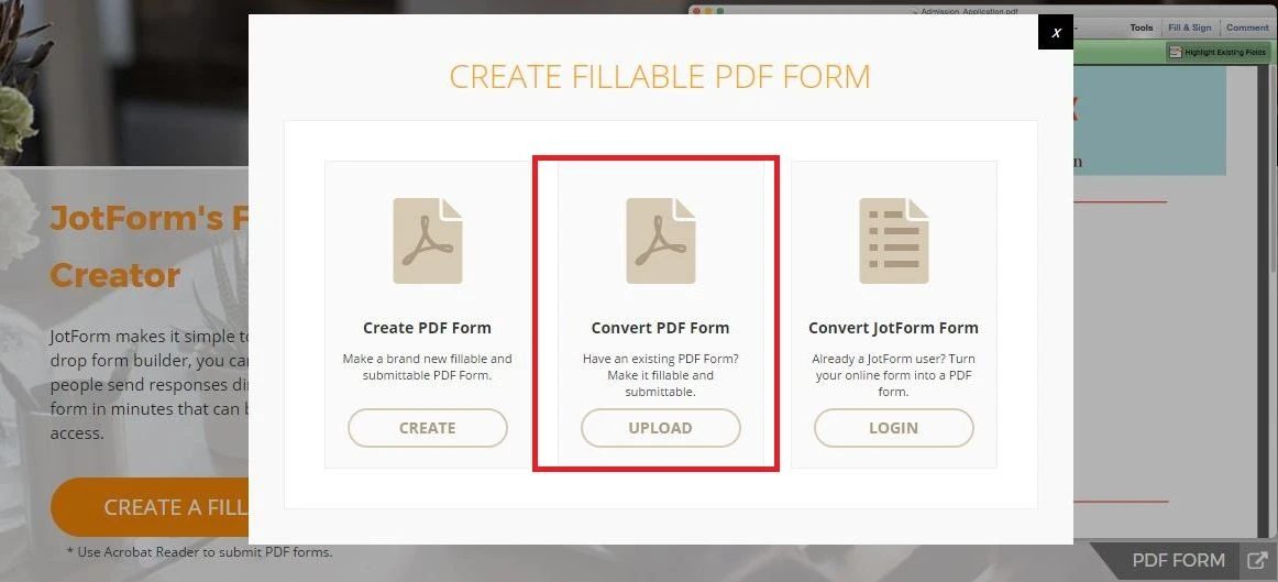 Can I import an existing pdf file to jotforms? Image 1 Screenshot 20