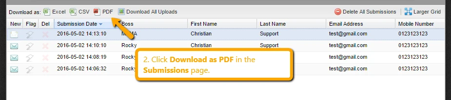 How might I download pdf in groups larger than 20 submissions at a time? Image 2 Screenshot 41