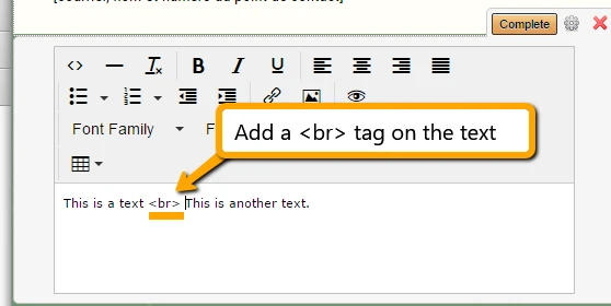 How do I insert a paragraph break inside an html text box? Image 1 Screenshot 20
