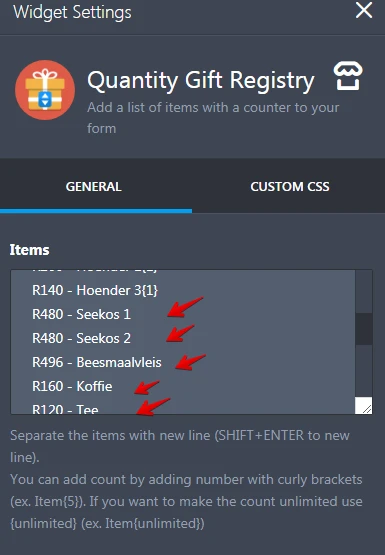 How do I ensure an item is unavailable after a submission of a registry? Image 1 Screenshot 40
