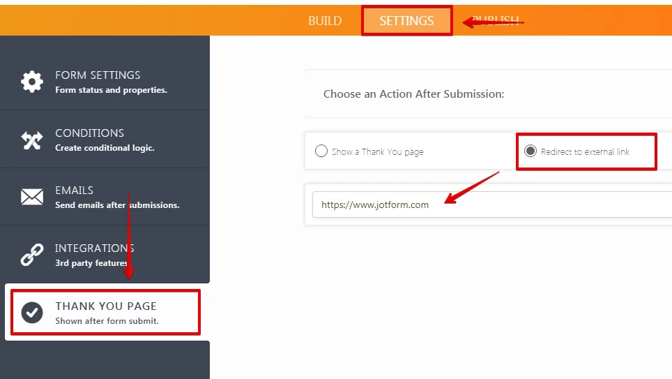 How can I forward a person to a website once they submit the form? Image 1 Screenshot 20