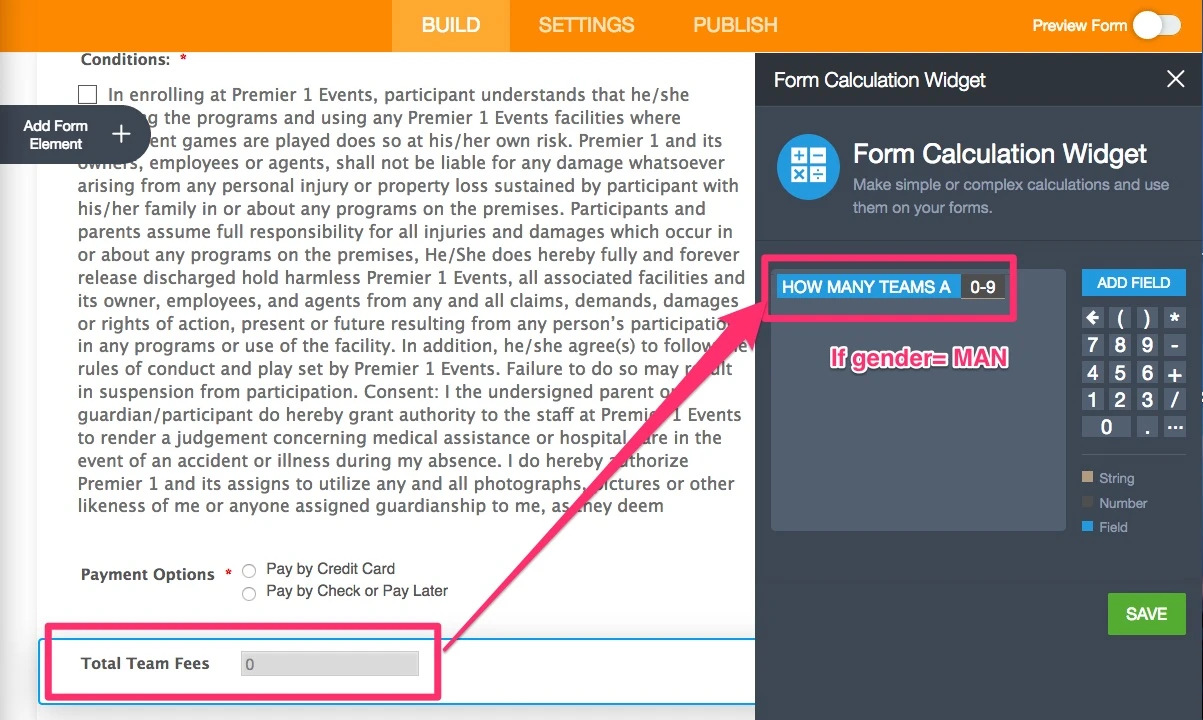 Form calculation widget is not calculating a value when FEMALE is chosen Image 2 Screenshot 41