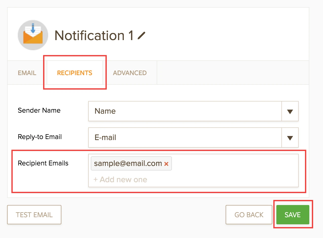 Email Wizard: Add a save button on sender and recipient details section Image 1 Screenshot 20
