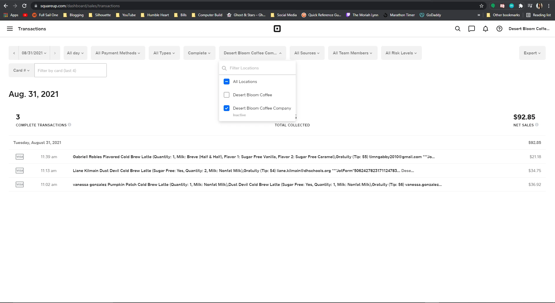 Transaction not showing up in Square Dashboard