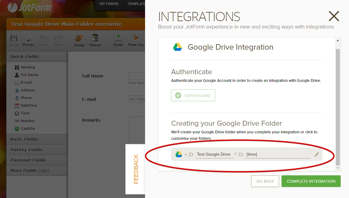 How to assign custom folder name in google drive integration Image 2 Screenshot 41