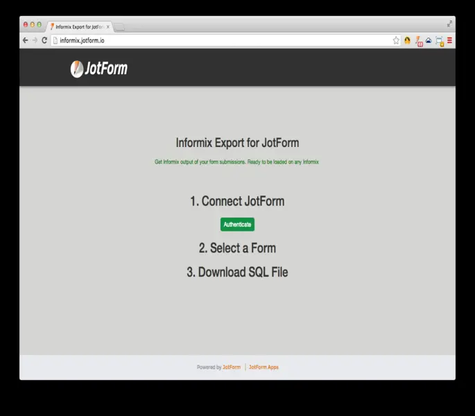 IBM Informix Export Screenshot 1