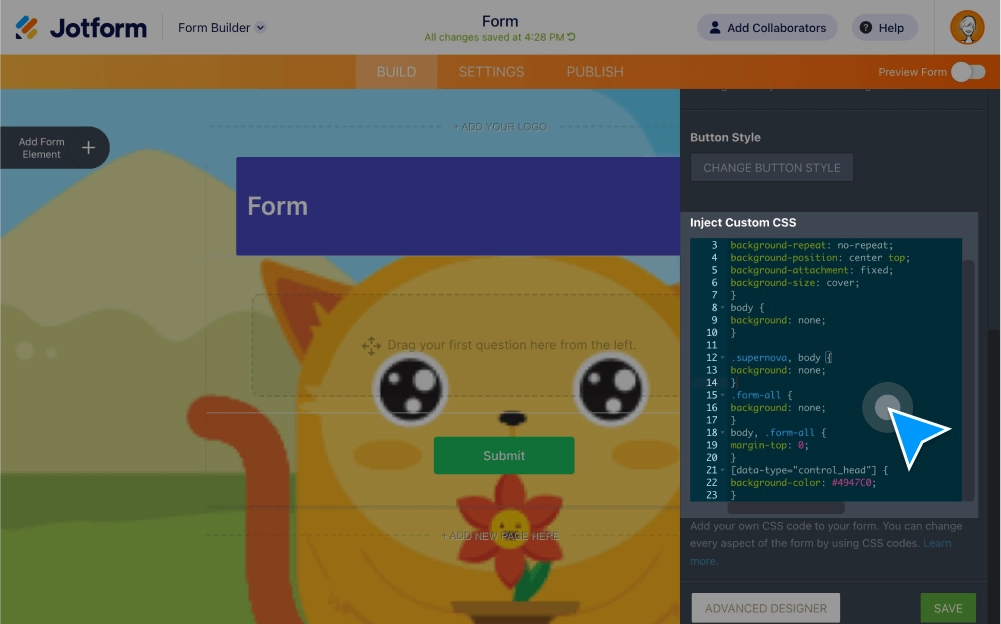 Desain Formulir Anda dengan CSS Khusus | Jotform
