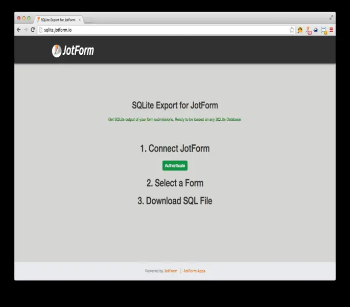 SQLite Export Screenshot 1
