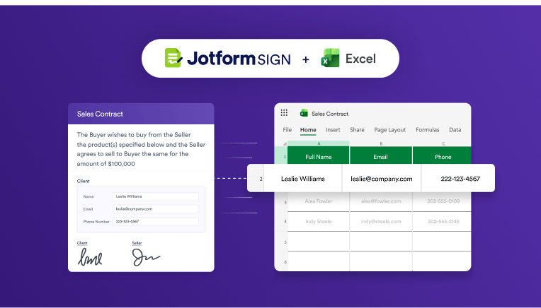 Microsoft Excel to Jotform Integration