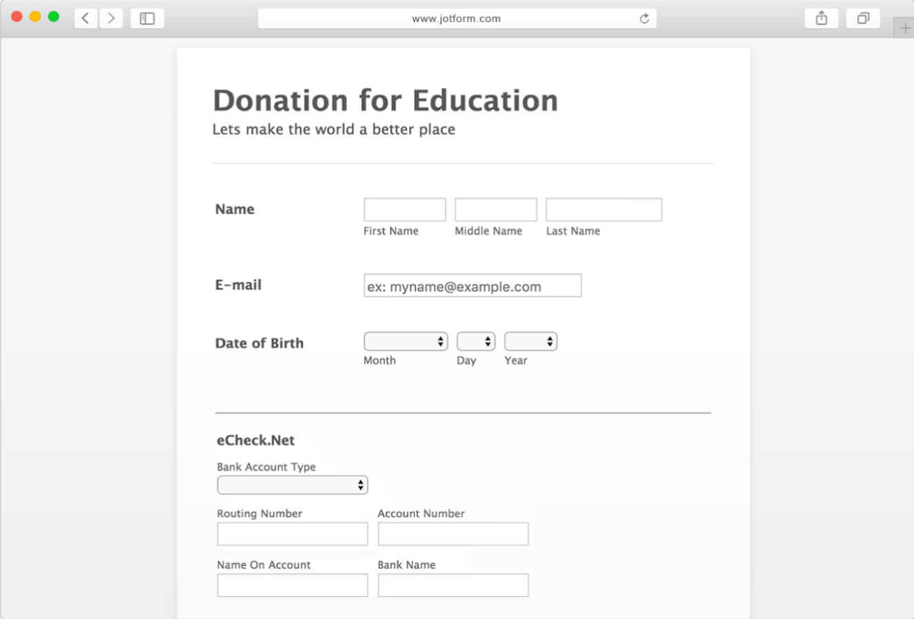 Donation Form