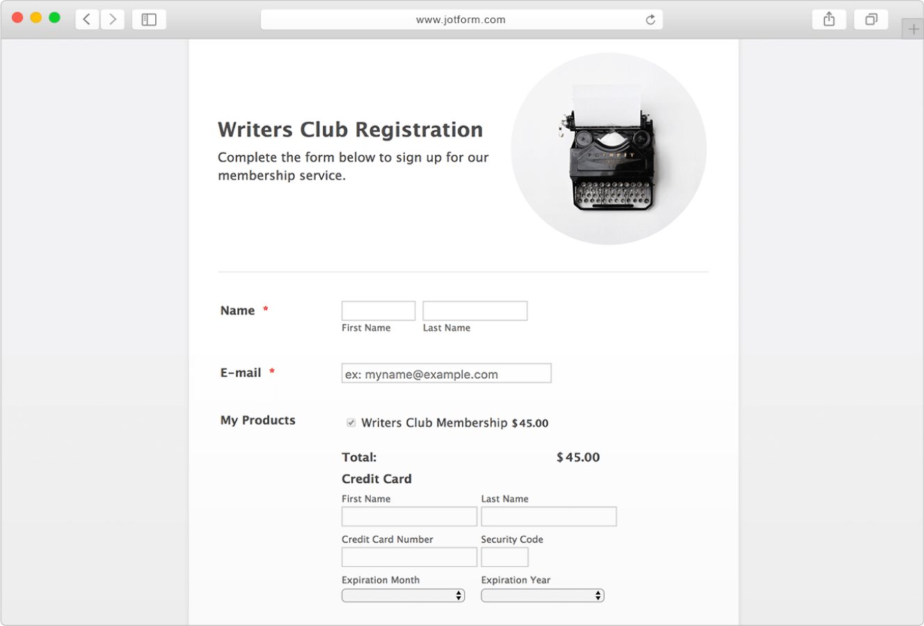 Registration Form