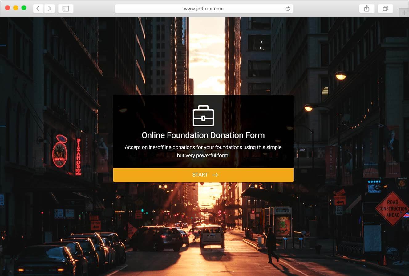 Online Foundation Donation Form