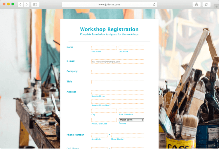 Workshop Registration Form
