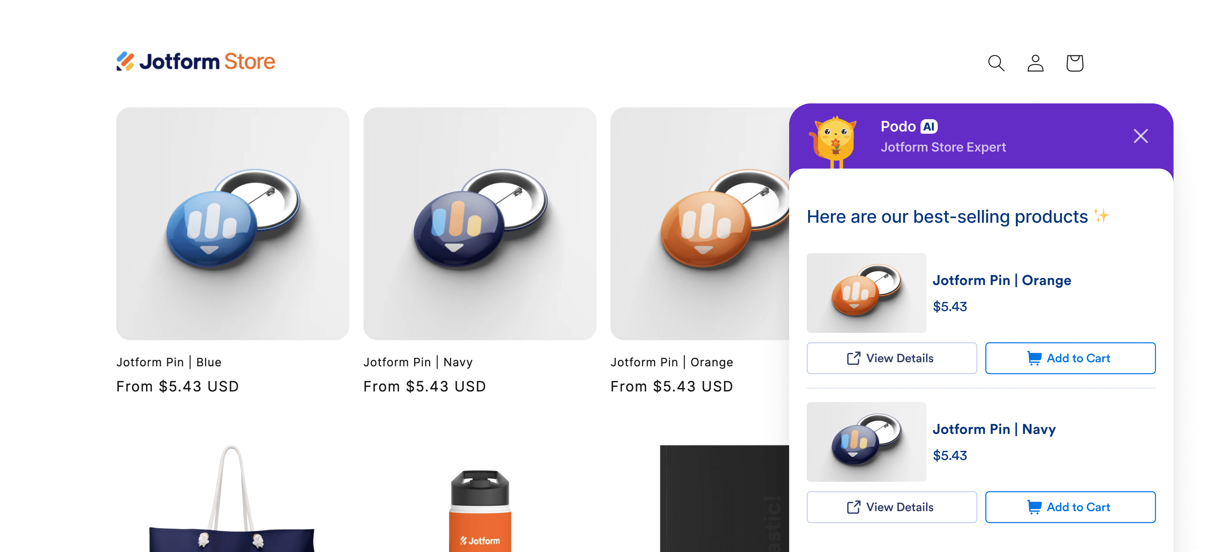Shopify AI Agents store screen