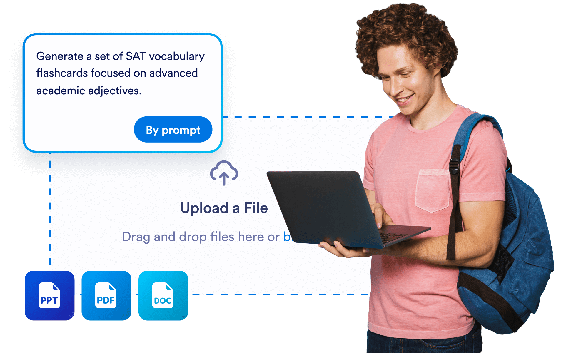 Instant flashcards from notes or files