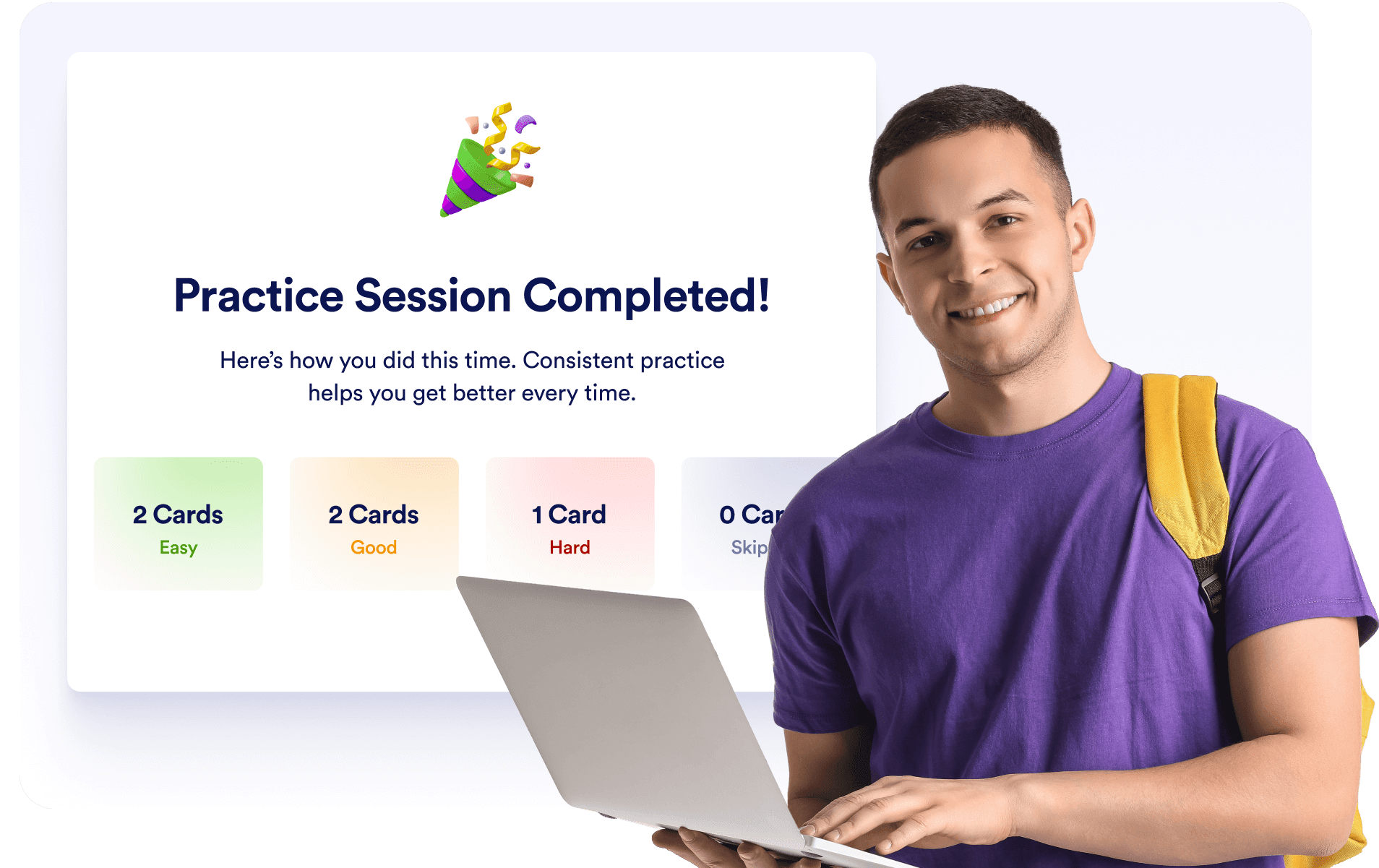 Smart results screen to track learning