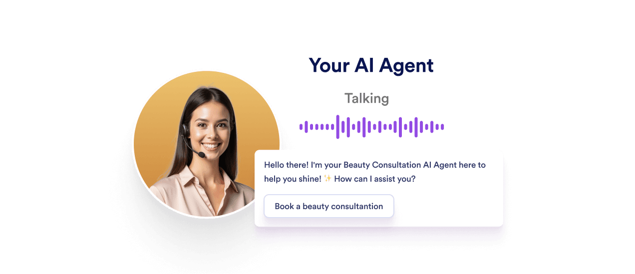 An agent suggesting a booking option for customer