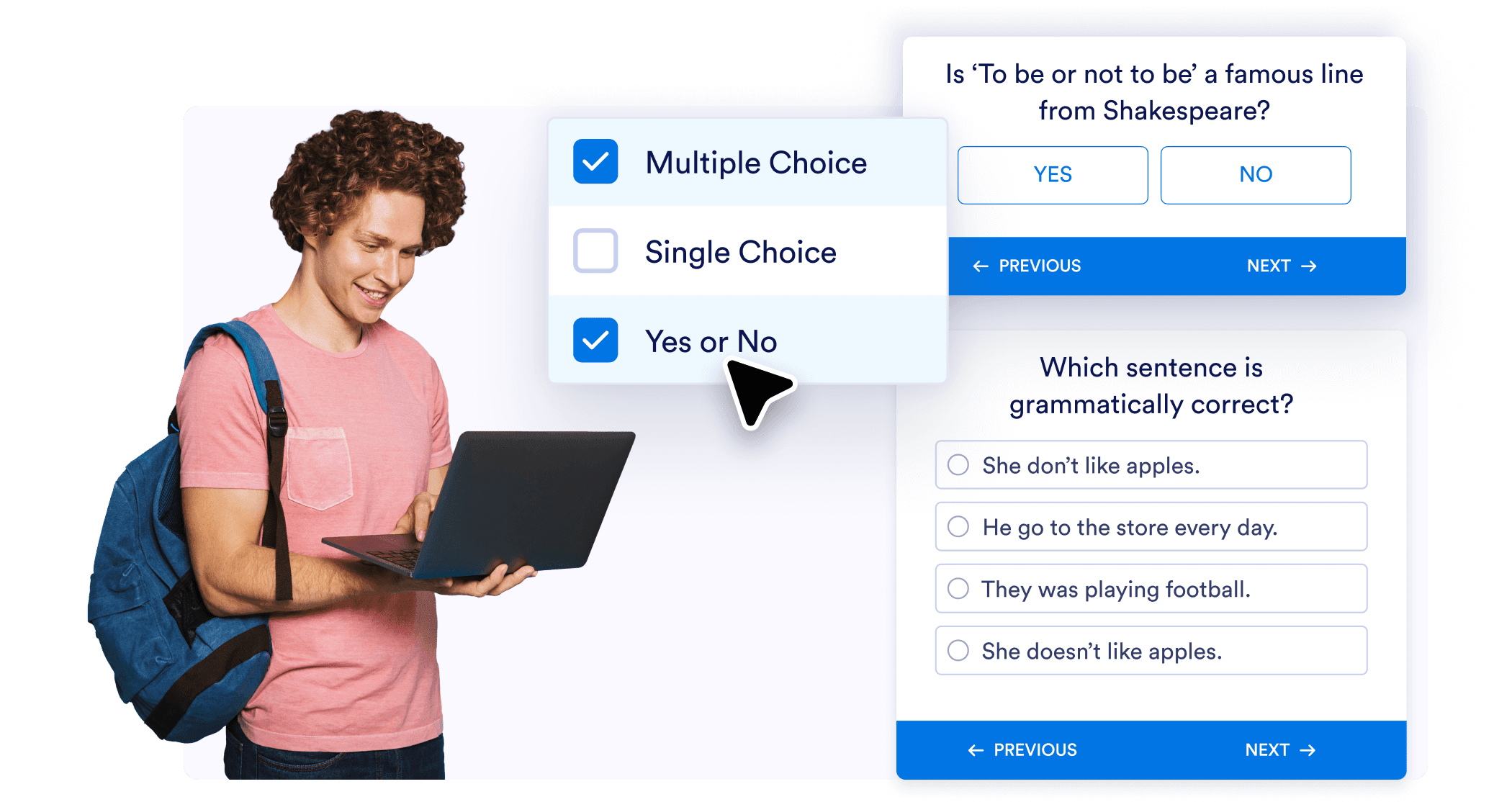 Use multiple question types