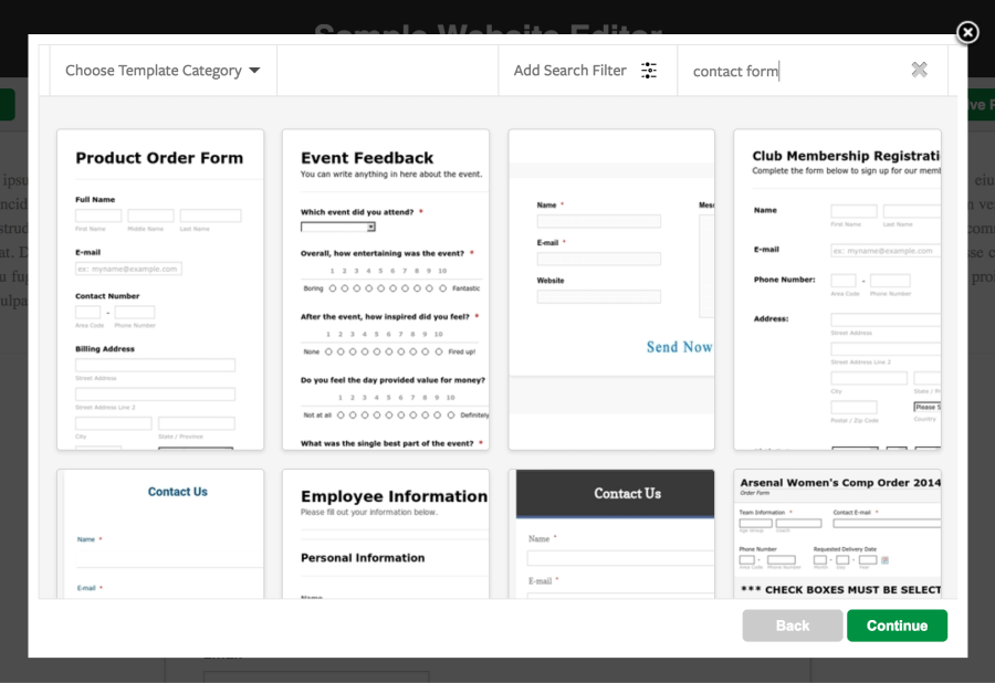 Ready to use Form Templates