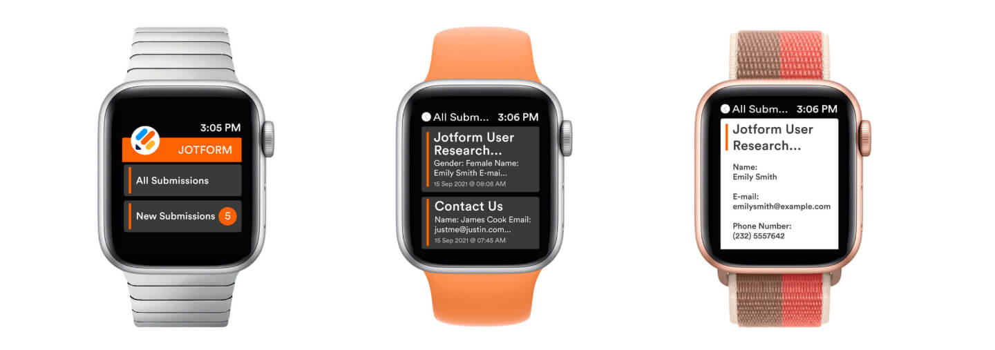 Jotform Apple Watch App Preview