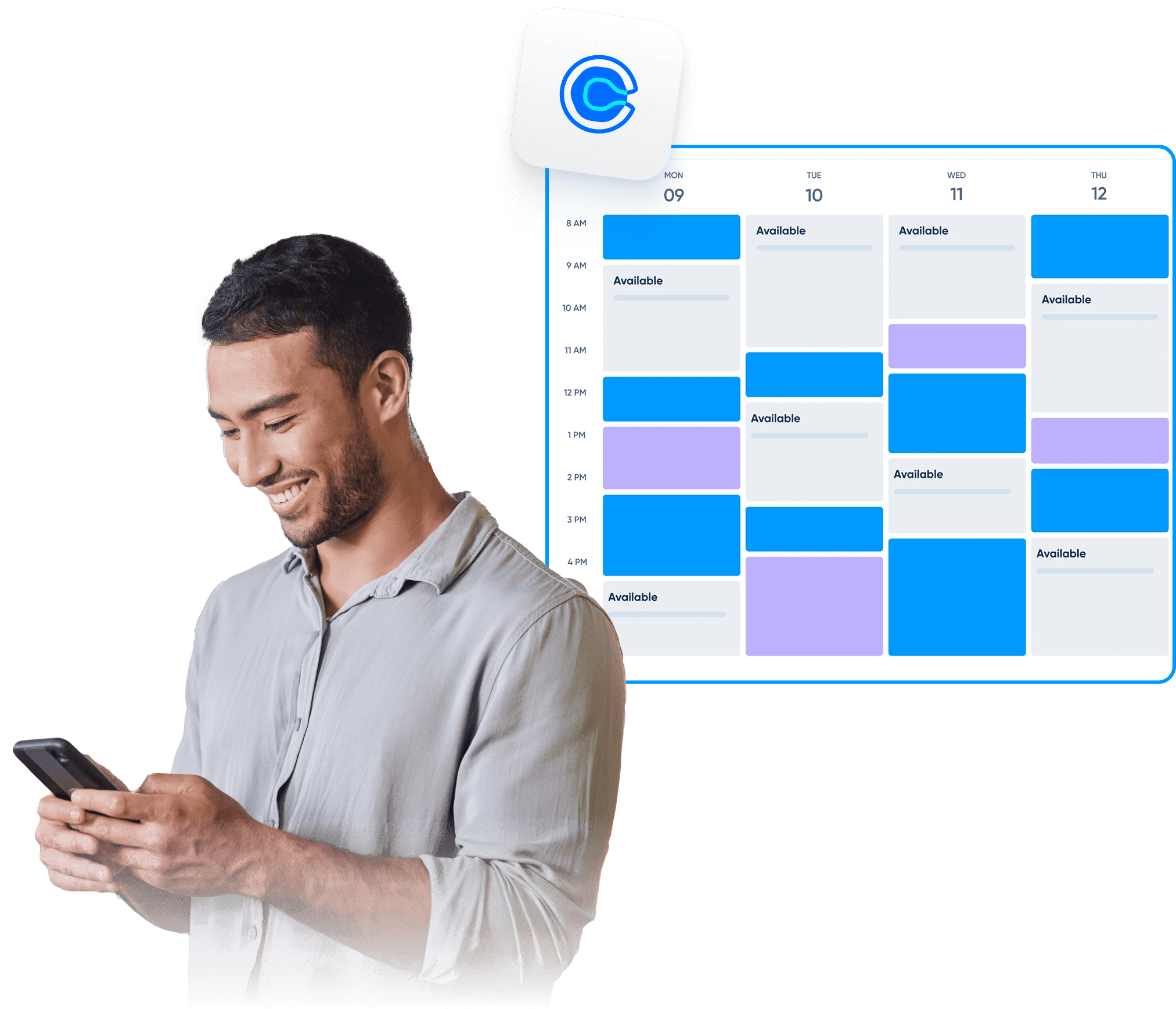 Appointment scheduling software for Calendly hero