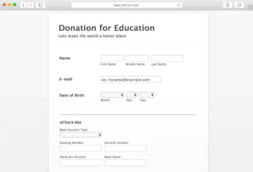 ECheck.Net Payment Forms | Form Integration | Jotform