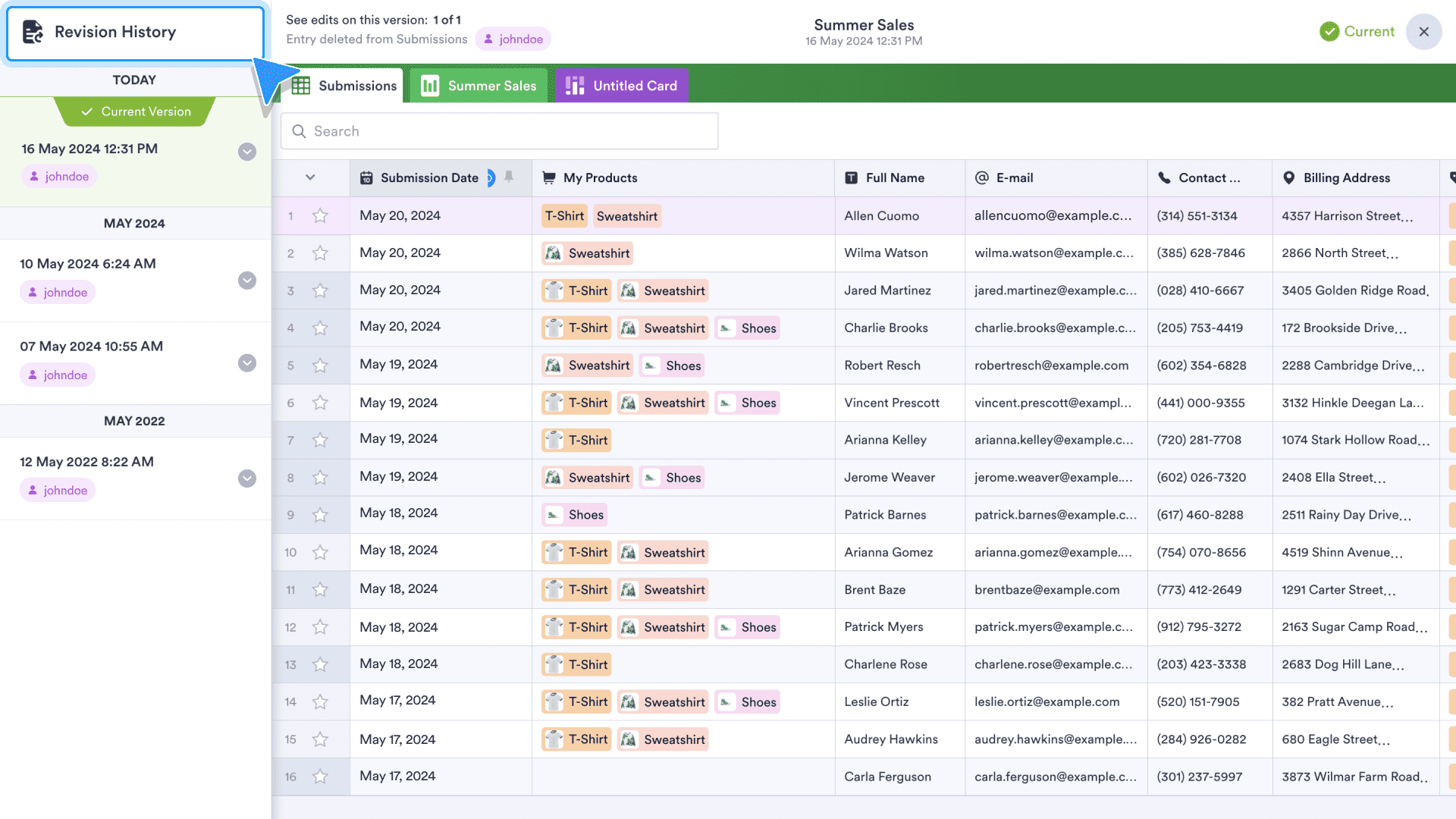 Jotform Tables: Essentials and features