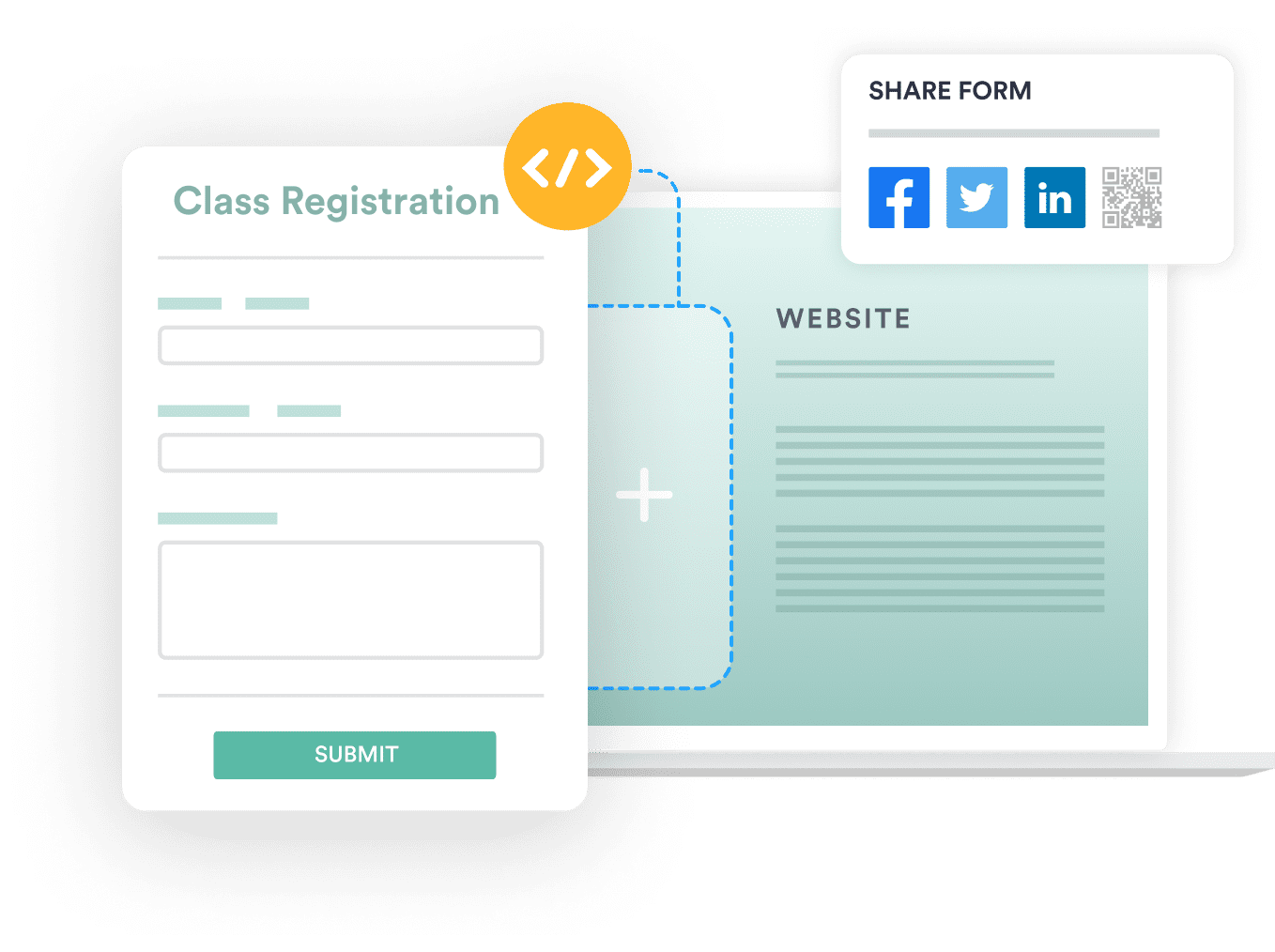 Share form or embed it to your website