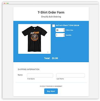 Order Form Example
