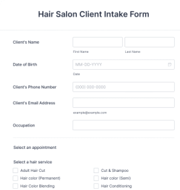 Client Intake Form