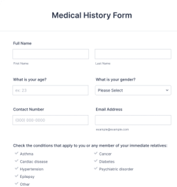 Medical History Form