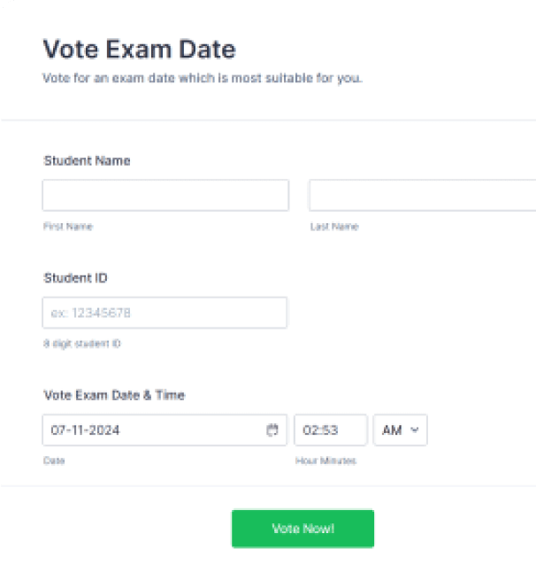 Vote Exam Date