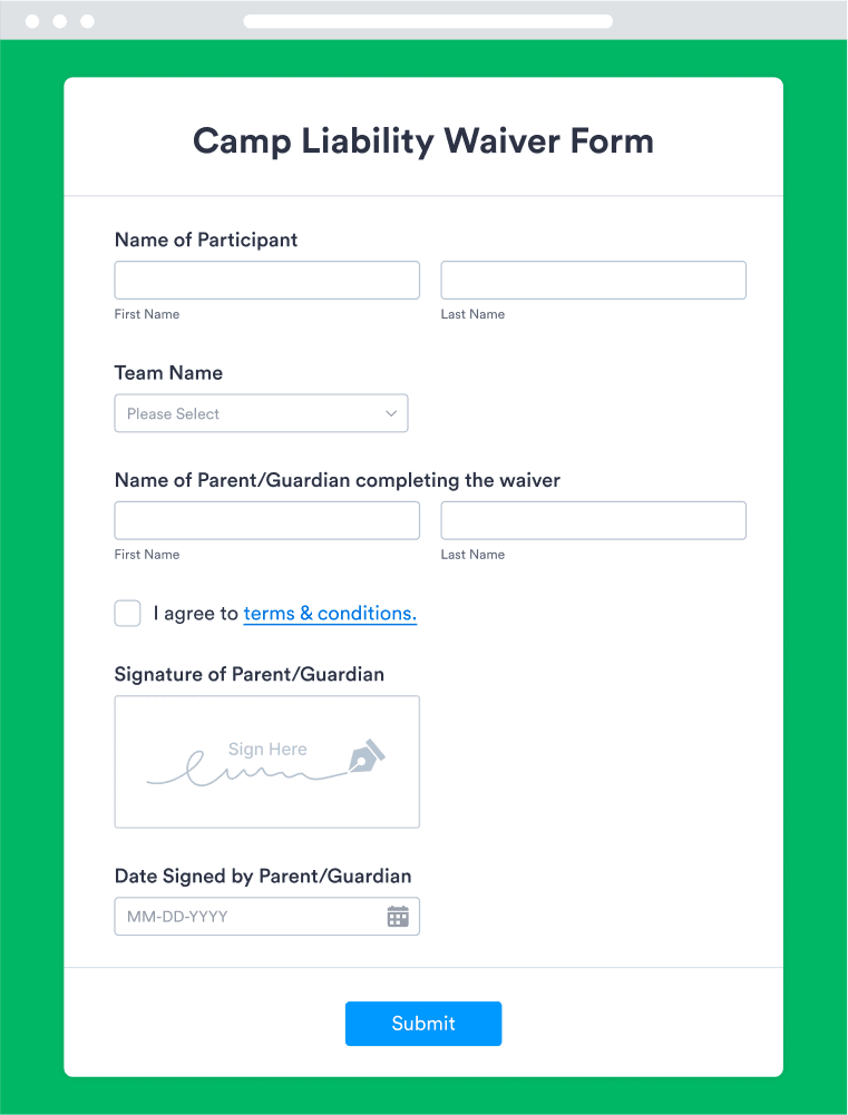 Free Online Waiver Forms