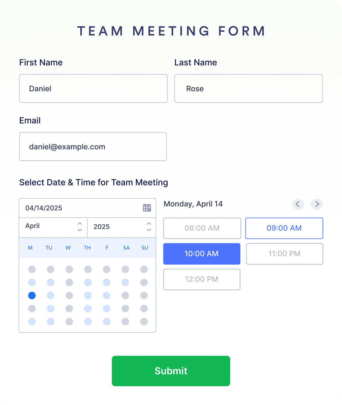 Jotform AI chatbot screen